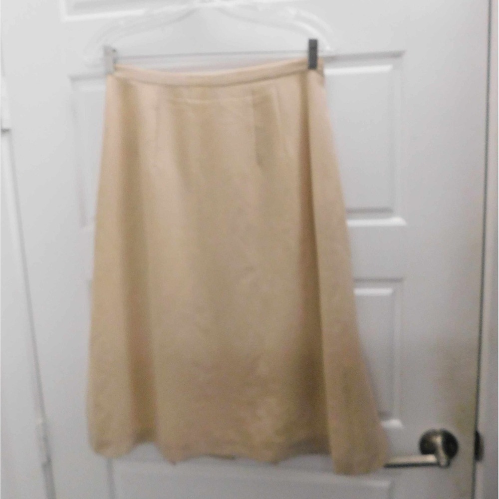 ROBERTA DI CAMERINO Beige Pleated Skirt 28 waist - Picture 3 of 6